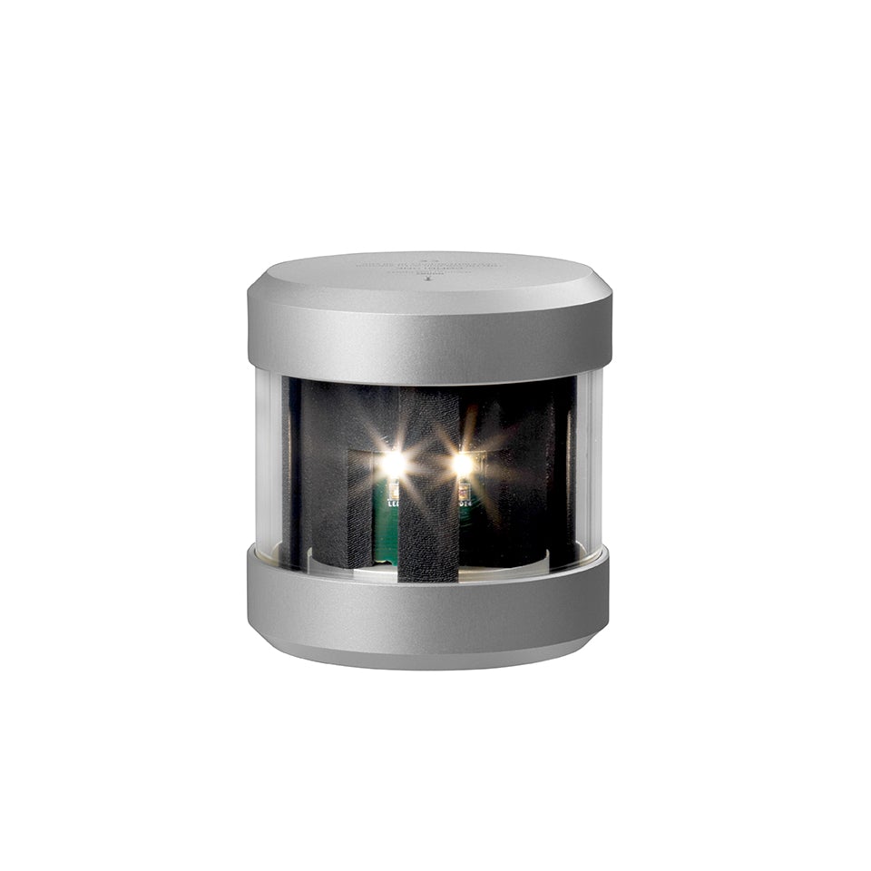 Trefärgad LED ljus med ankarljus 2nm, silver